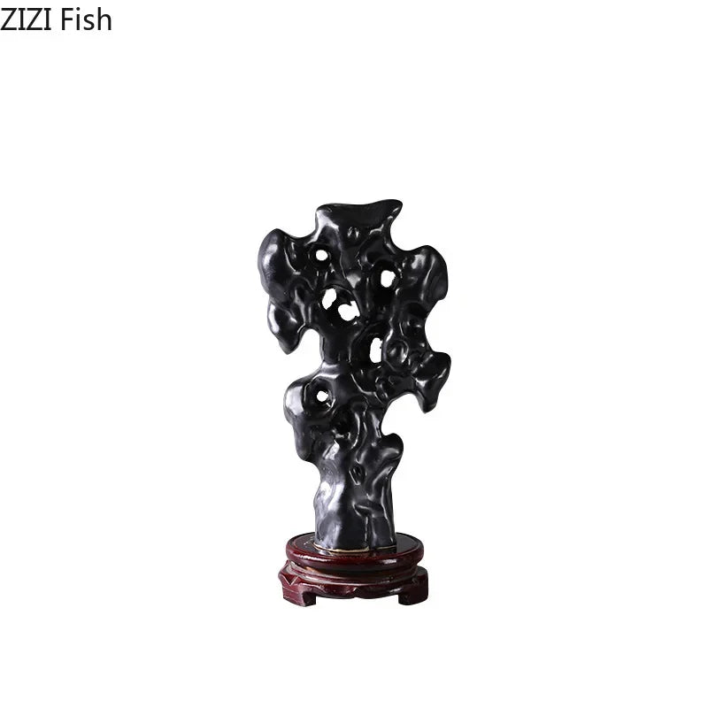 Afralia™ Taihu Lake Stone Coral Sculpture Modern Desk Ornament Crafts Aesthetic Decor