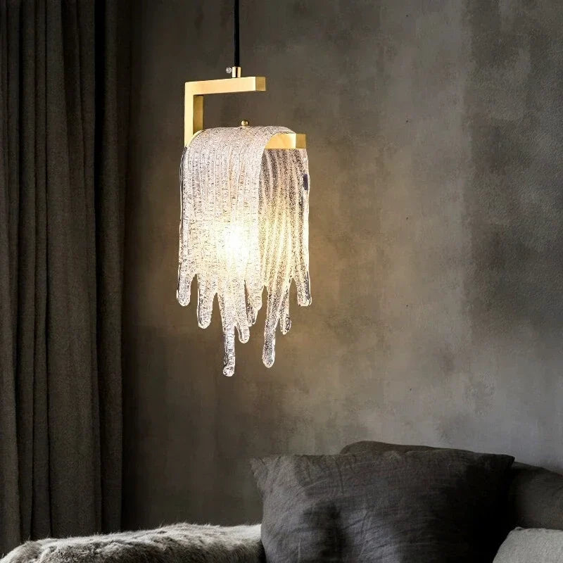 Afralia™ Crystal LED Pendant Light: Modern Bedroom Hallway Living Room Art Decoration Fixture