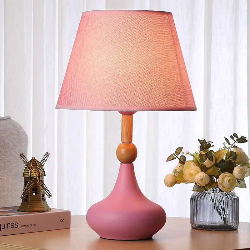 Afralia™ Nordic Modern Bedroom Lamp with Remote Control, Warm & Creative Nightstand Light