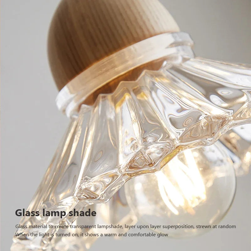 Afralia™ Wooden LED Pendant Lamp: Modern Japanese Nordic Chandelier for Home Decor