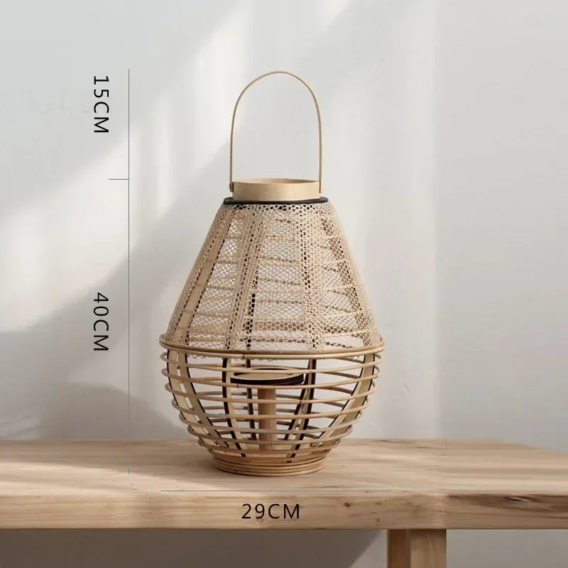 Afralia™ Wooden Lantern Candle Holder Nordic Style Patio Garden Decoration Furniture