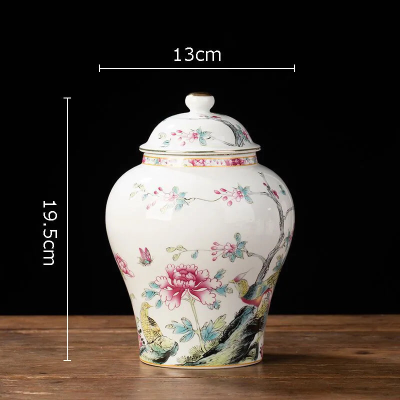 Afralia™ Blue White Porcelain Tea Canister Organizer Box Coffee Container Caddy Jar