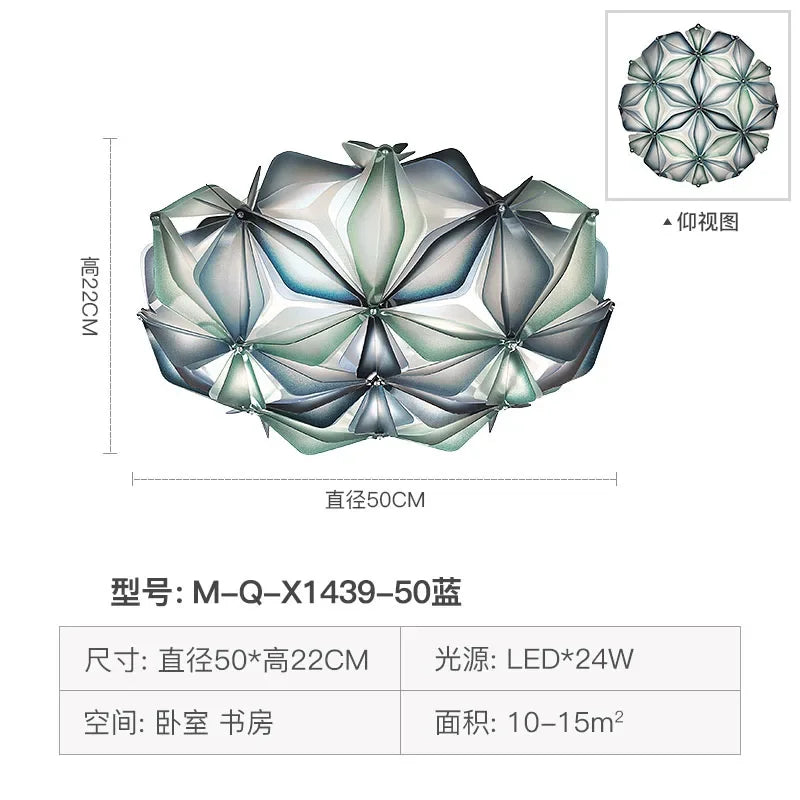 Afralia™ Geometric Italian Design Ceiling Light for Romantic Dining Room & Living Room