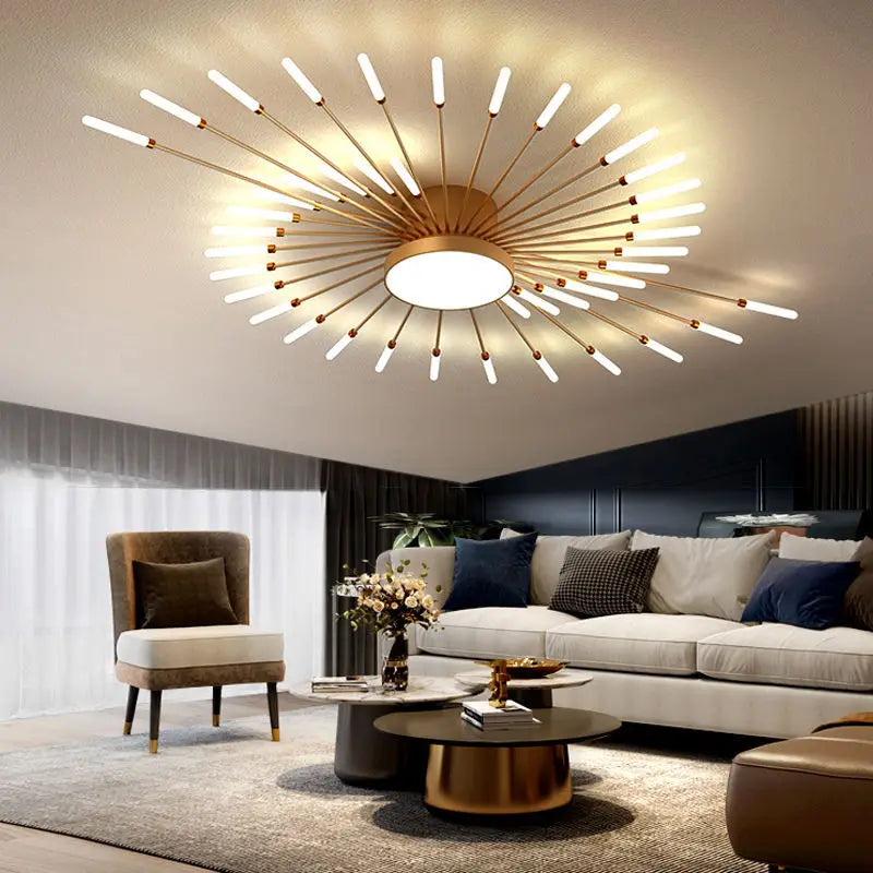 Afralia™ LED Fireworks Pendant Lamps - Modern Living Room Bedroom Chandelier Lighting