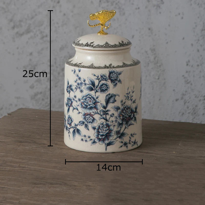 Afralia™ Dragonfly Lid Storage Jar - Round Cosmetic Jewelry Box Candy Pot Aroma Can