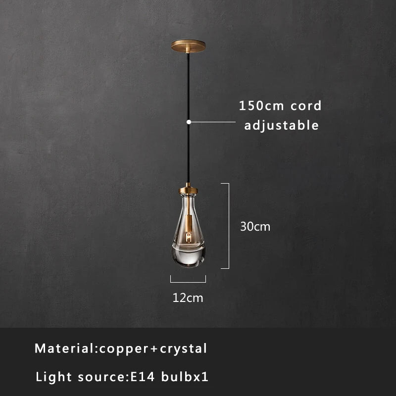 Afralia™ Luxury Copper Pendant Lights for Modern Room Decor