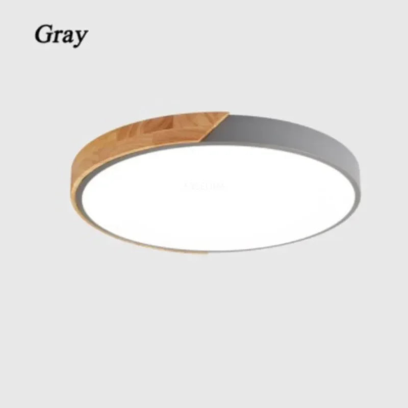 Afralia™ Nordic LED Wood Ceiling Lamp for Home Interior Decoration