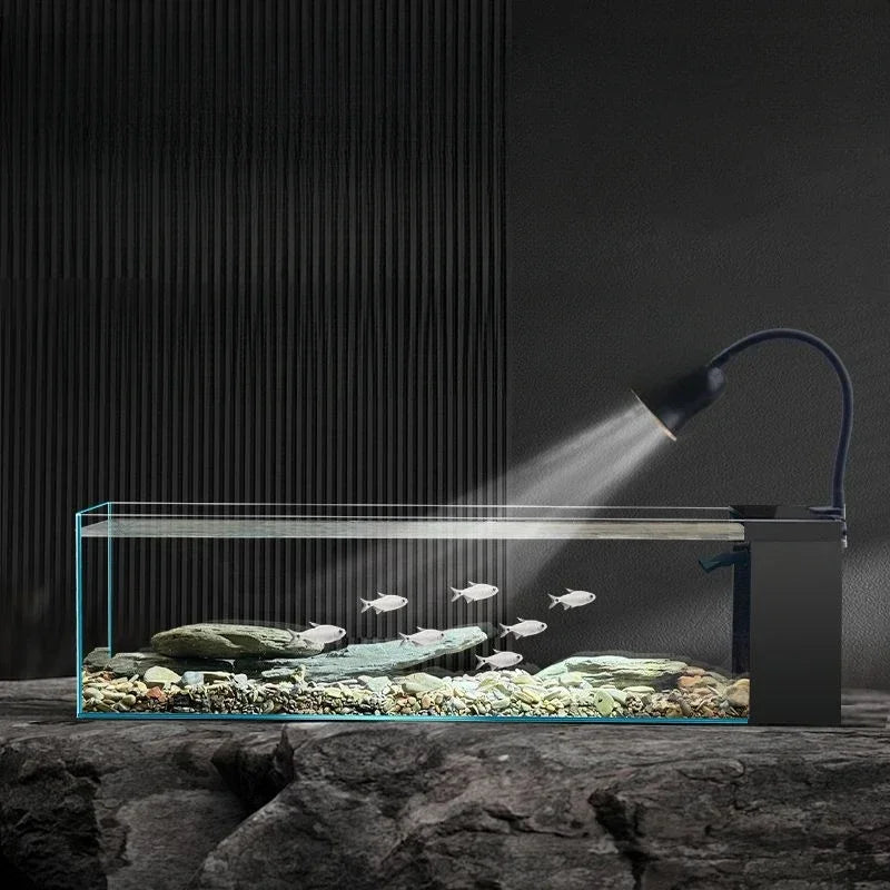 Afralia™ Betta Fish Tank, Acrylic Aquarium Bowl with Top Filtration System