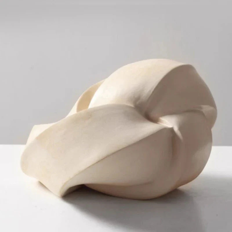 Afralia™ Silver Knot Twist Abstract Geometry Decor Figurine