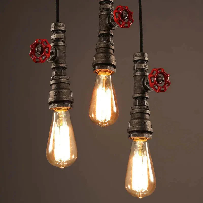 Afralia™ Industrial Pipe Chandelier Light for Home Decor and Dining Room