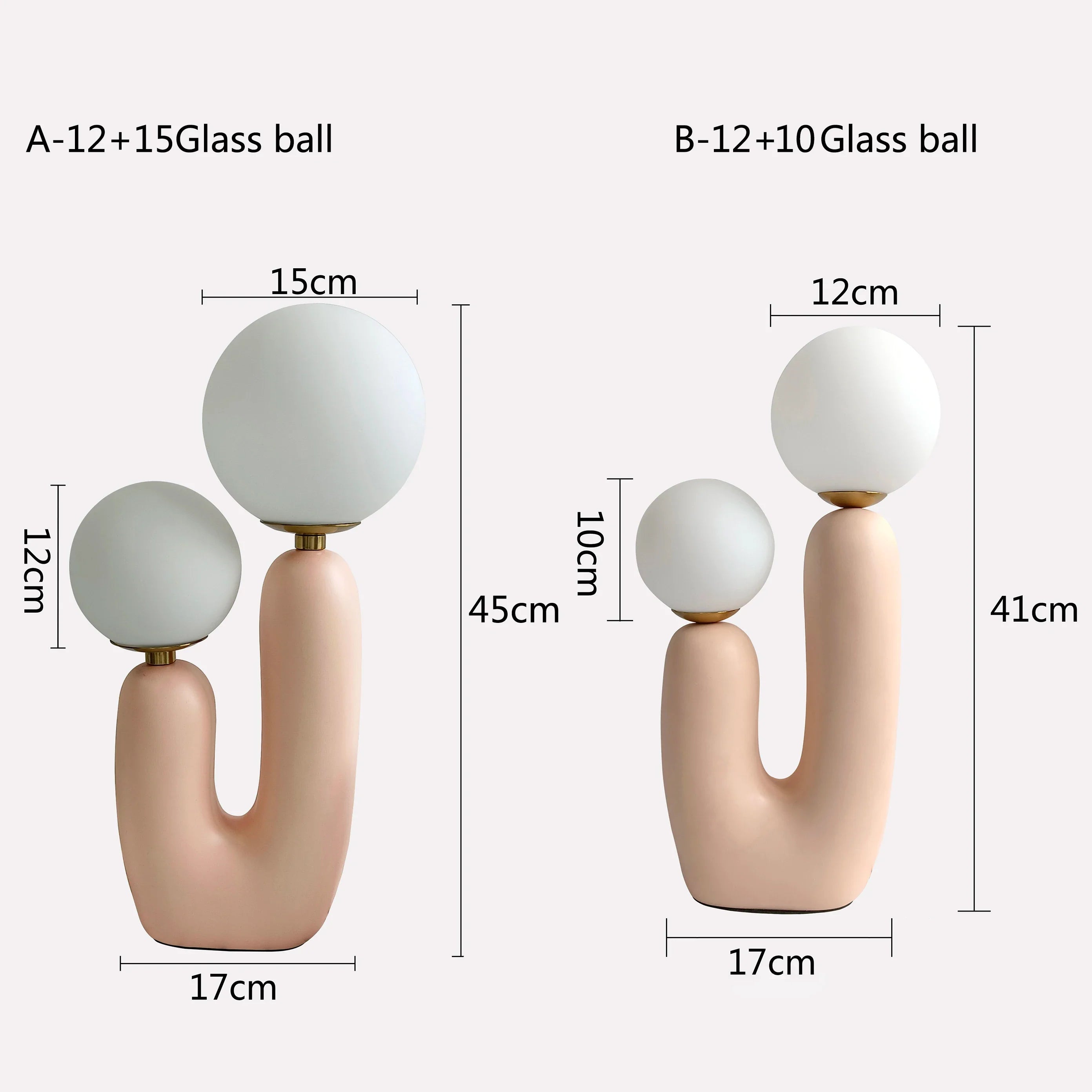 Afralia™ Glass Ball LED Table Lamp: Green Pink Resin Nordic Style for Home Decor