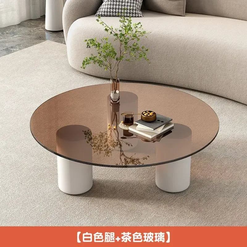 Afralia™ Glass Modern Luxury Coffee Table for Living Room Bedroom Center Home Furniture