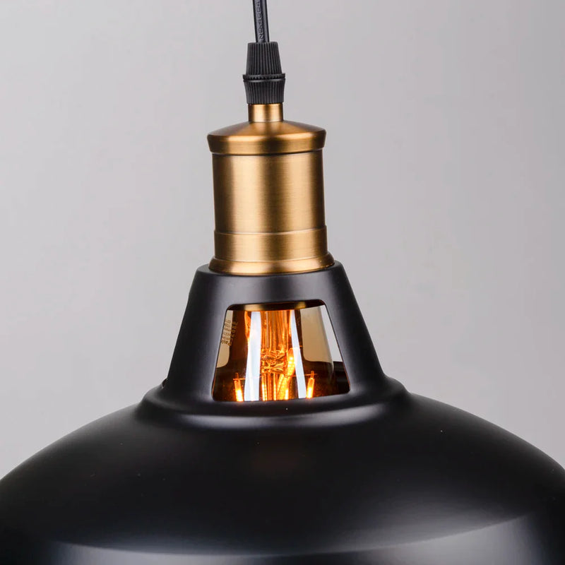 Afralia™ Industrial Farmhouse Black Pendant Light for Kitchen - E27 Based