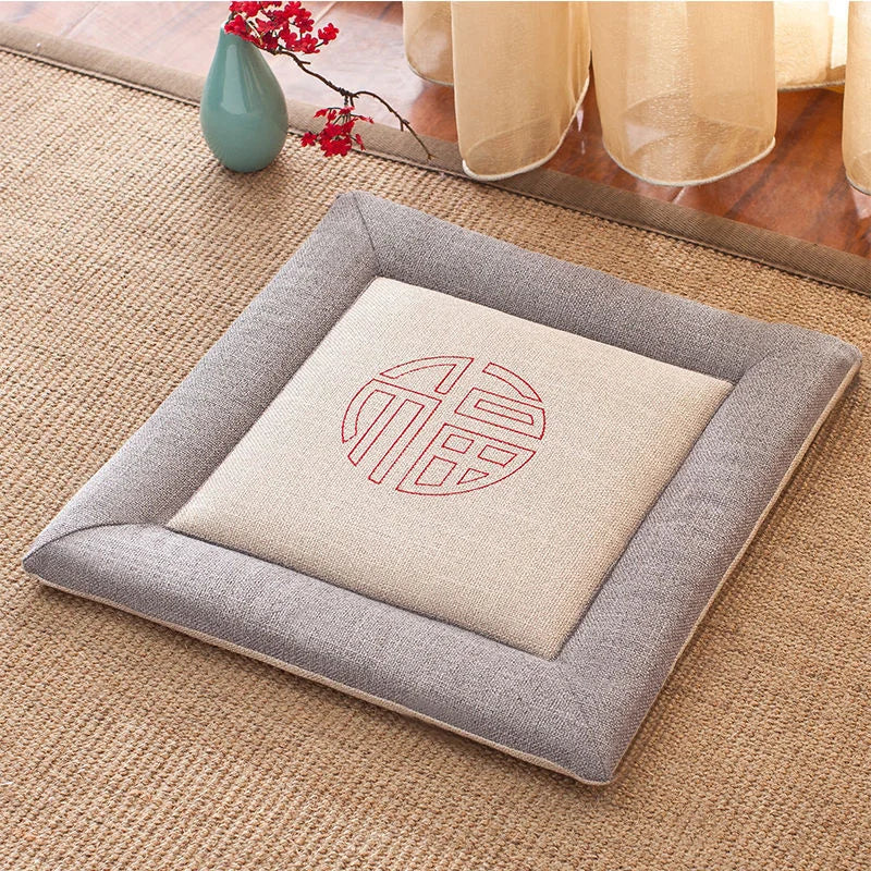 Afralia™ Linen Seat Cushion: Comfortable Non-slip Chair Pad with Strap