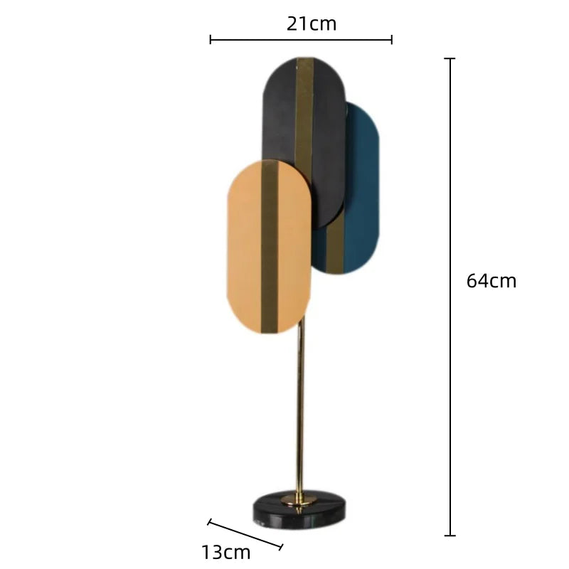 Afralia™ Geometric Ellipse Metal Sculpture - Colorful Home Decor Figurine