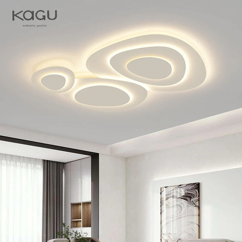 Afralia™ White LED Ceiling Lamp for Modern Living Room Bedroom Kitchen Décor