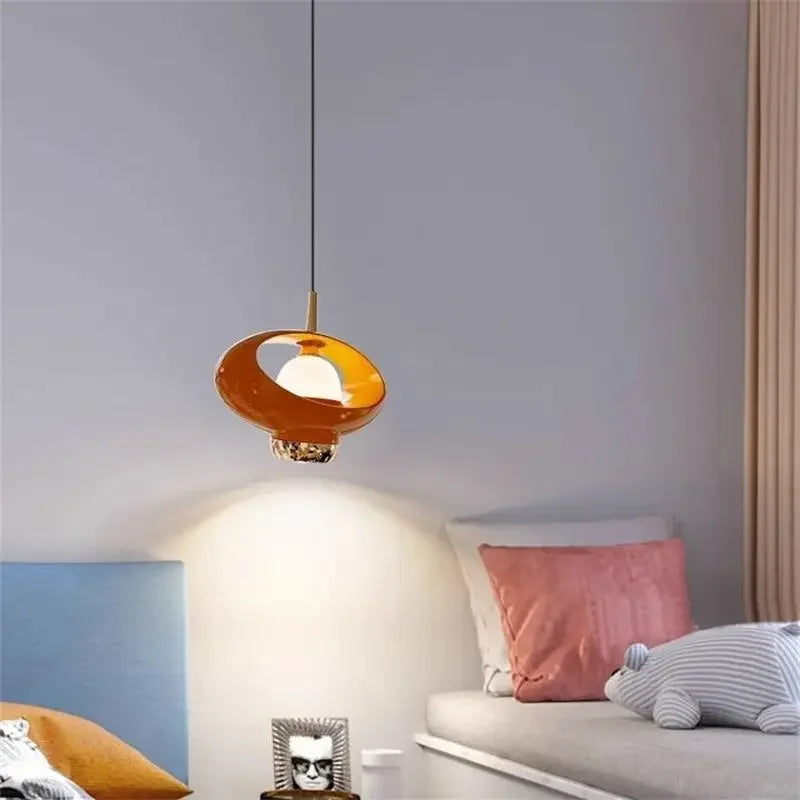 Afralia™ Modern Adjustable Round Pendant Light with LED, Stretchable Angle for Home Decor