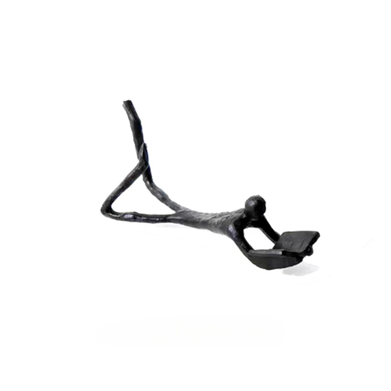 Afralia™ Golden Readers Character Sculpture for Home Decoration