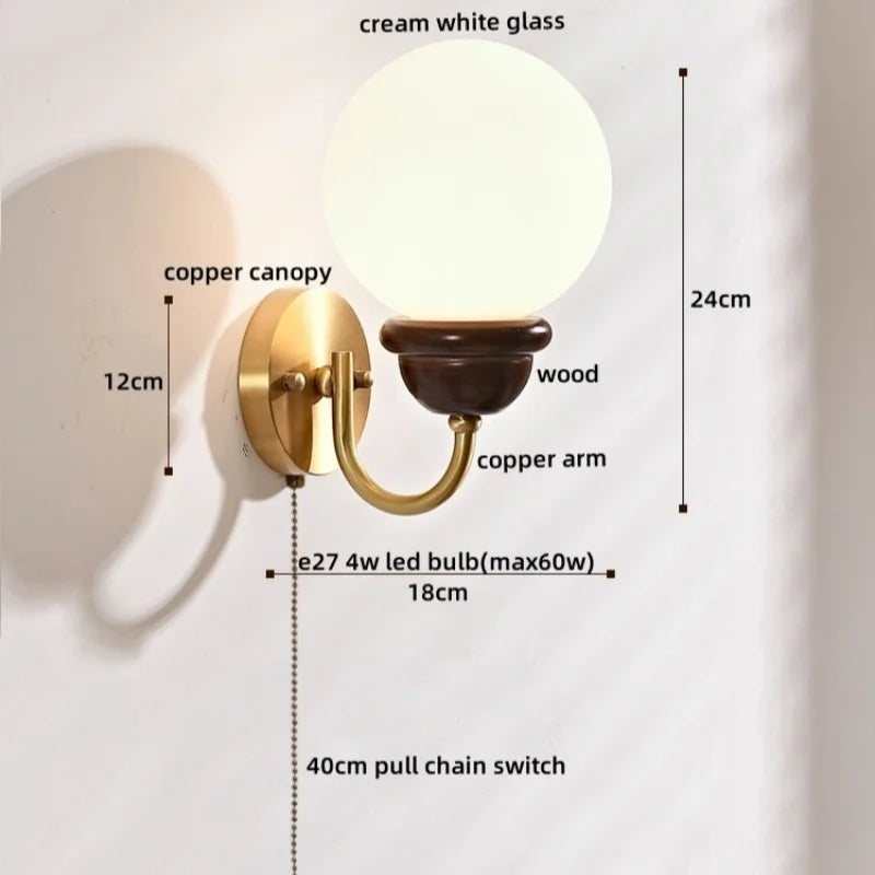 Afralia™ Japanese Style LED Wall Lights 4W for Home Bathroom Bedroom Mirror Lighting