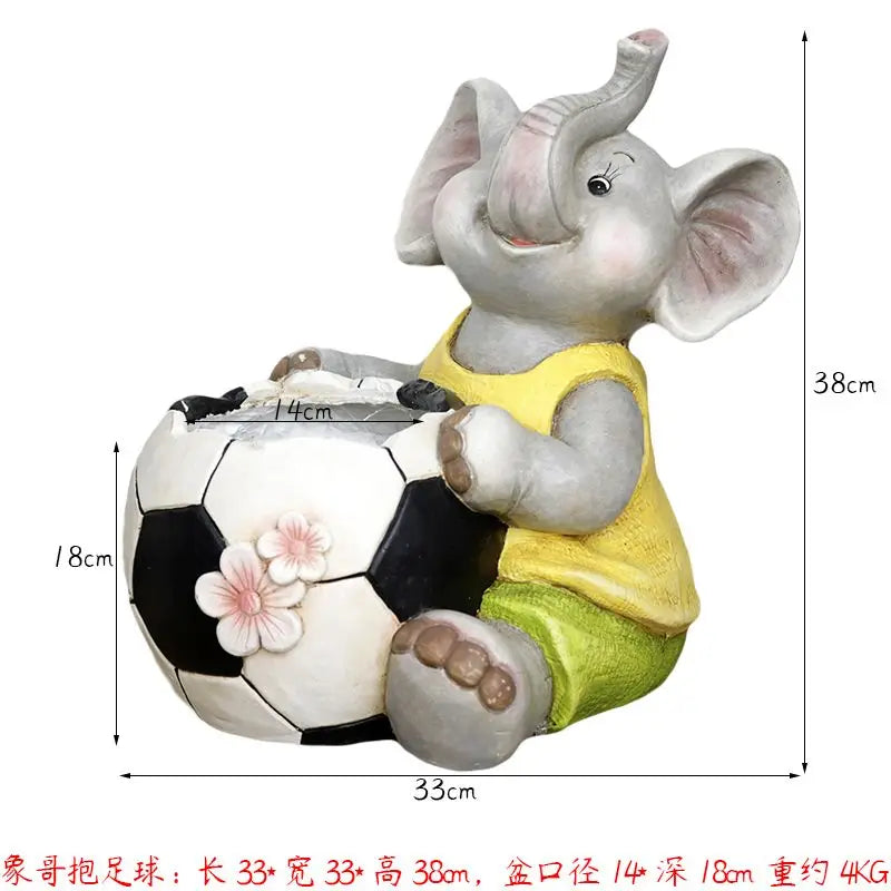 Afralia™ Elephant Garden Decoration | Creative Animal Flower Pots for Kindergarten and Outdoor Decor