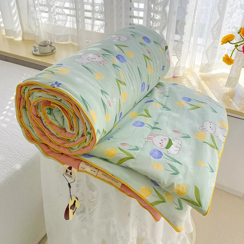 Afralia™ Breathable Double Gauze Queen Quilt with Soya Fibre Filling