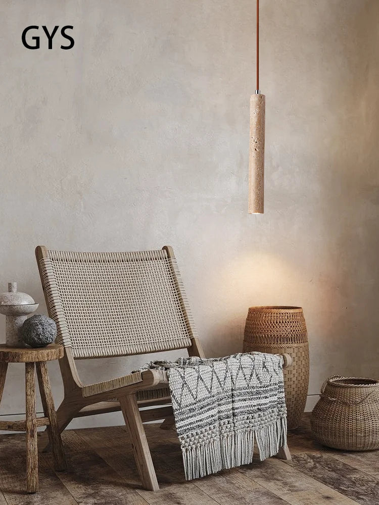 Afralia™ Wood Tube Pendant Lamp: Japanese Style Modern Chandelier for Bedroom, G9 Replaceable Bulbs