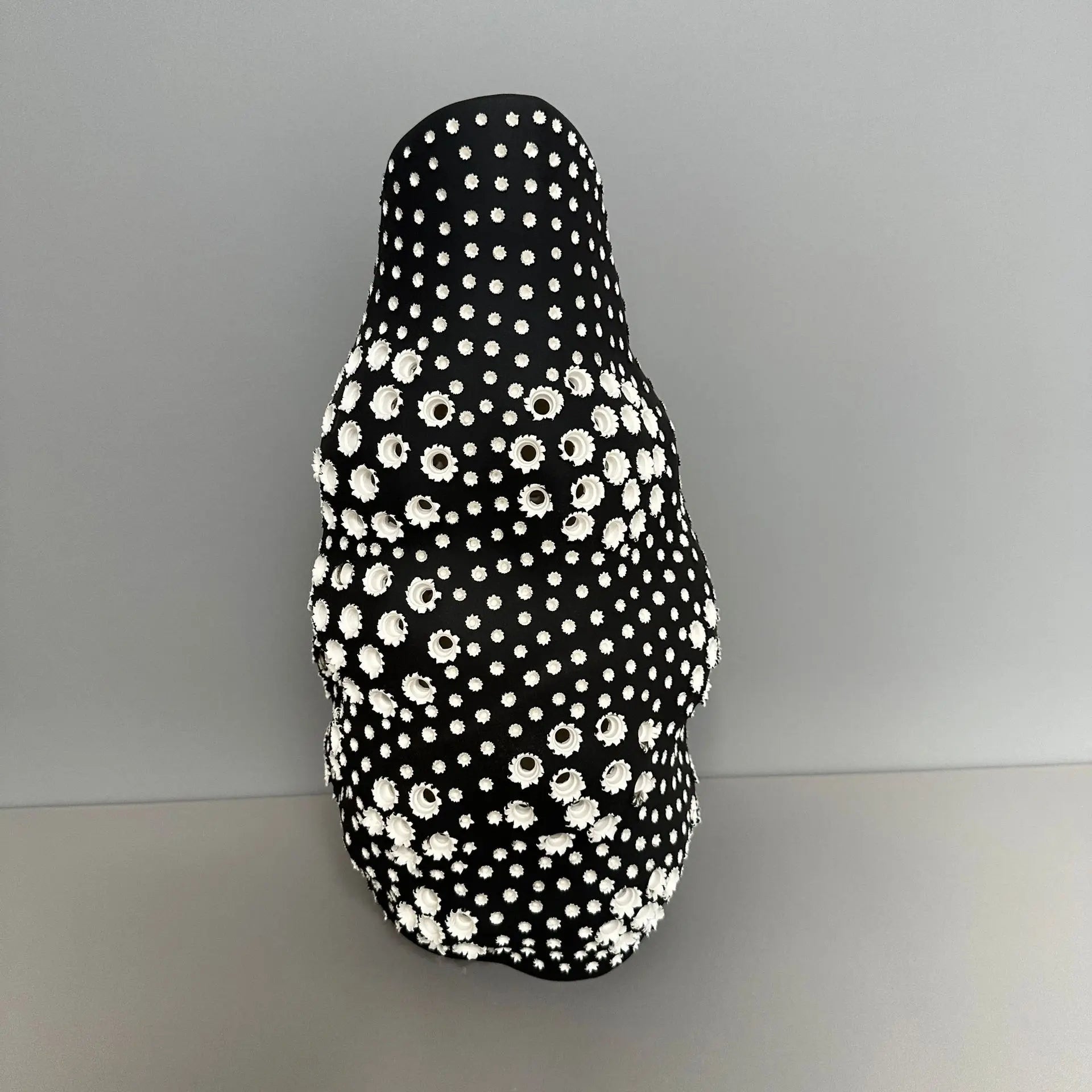 Afralia™ Polka-dot Hollow Ceramic Vase - Handcrafted Home Decor - Irregular Pattern