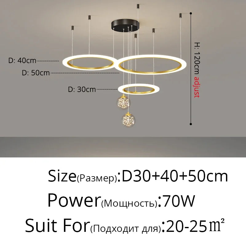 Afralia™ LED Star Chandelier for Modern Living Room Bedroom Decor