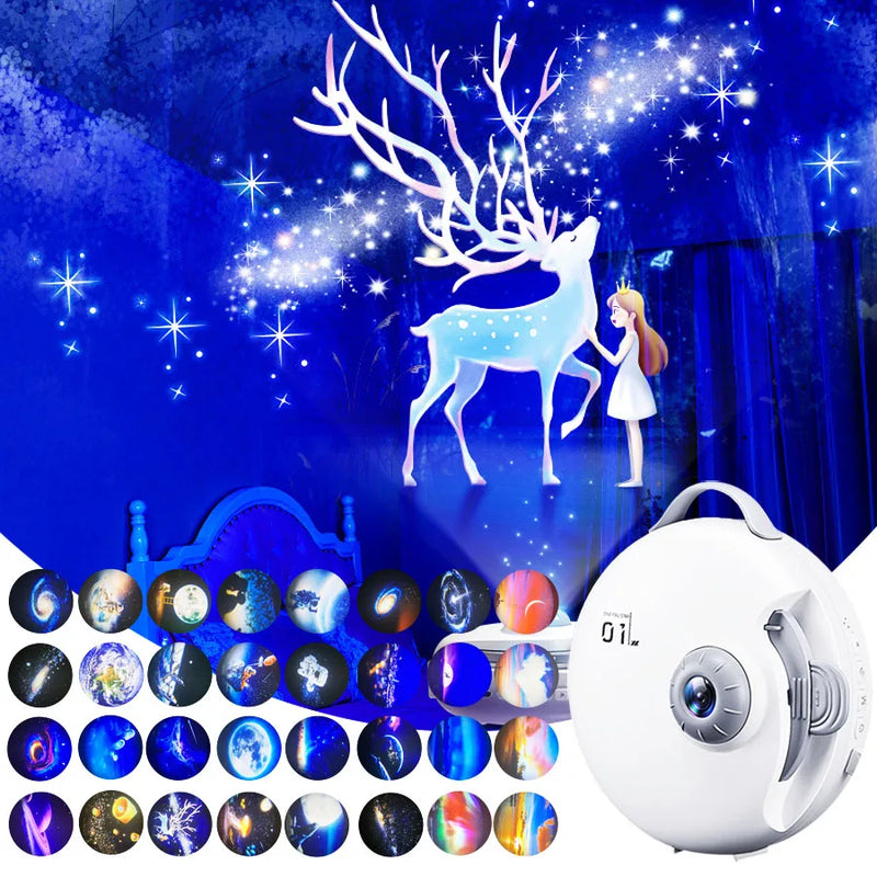 Afralia™ Galaxy Starry Projector Night Light for Bedroom Decor & Kids Gift