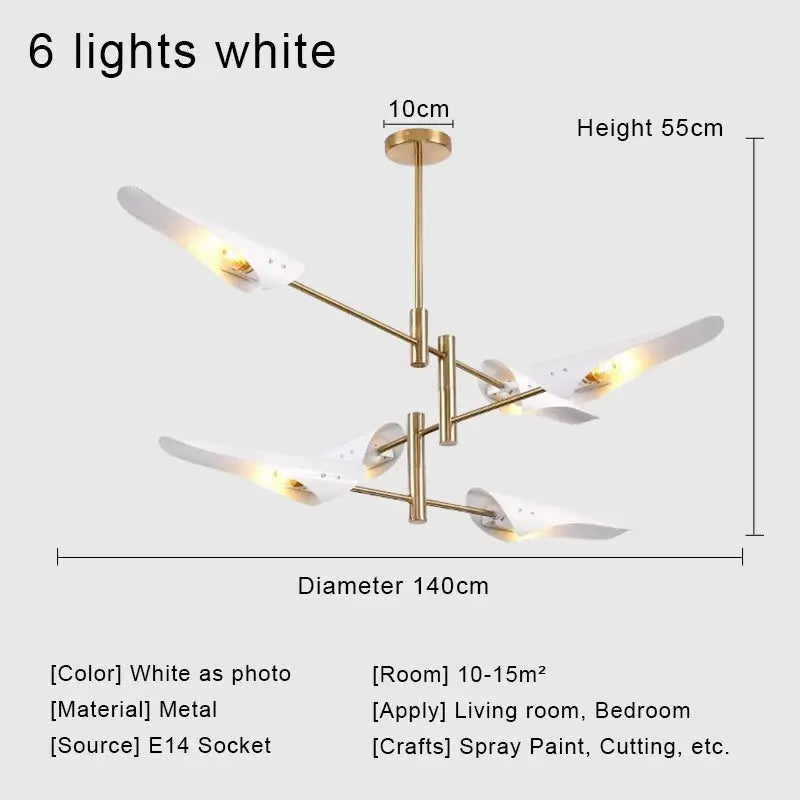 Afralia™ Modern White LED Ceiling Chandelier Hanging Lamp for Living Room, Bedroom, Dining Room