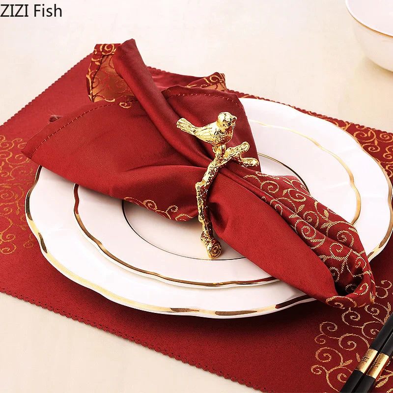 Afralia™ Stainless Steel Napkin Rings for Dining Table and Restaurant, Set of 2