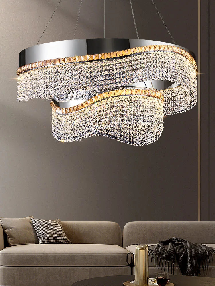 Afralia™ Nordic Crystal LED Pendant Lamp for Luxury Interior Lighting