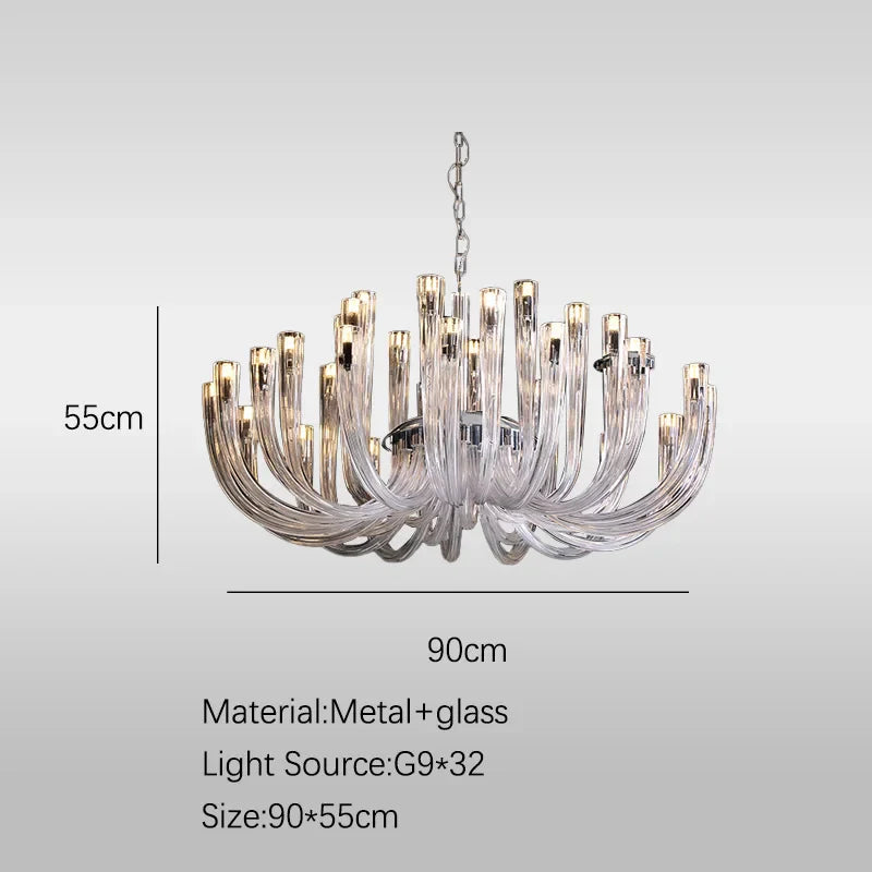 Afralia™ Glass Tube Dining Chandelier Modern Lamps