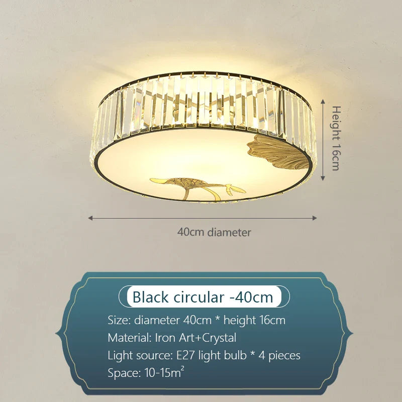 Afralia™ Crystal Round Ceiling Light - Modern Warm Bedroom Atmosphere