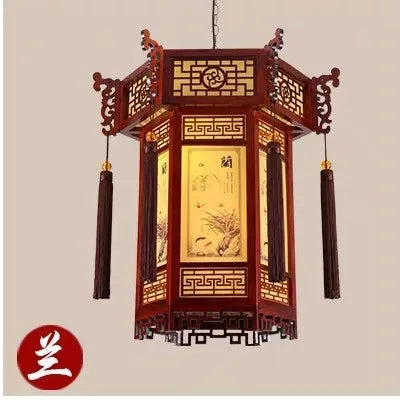 Afralia™ Bamboo Lantern Pendant Lights: Classical Beauty for Living or Dining Room Decor