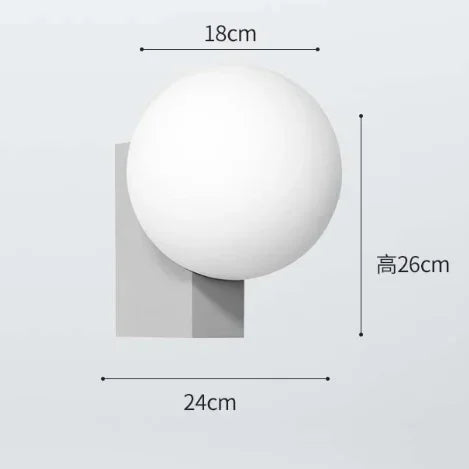 Afralia™ Glass Ball Wall Sconce Light: Metal Base, G9 Bulb