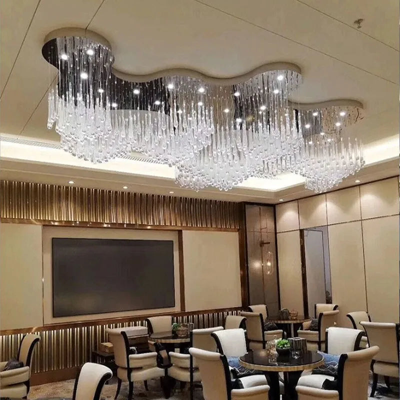Afralia™ Crystal Luxury Chandelier for Dining Room and Hotel Lobby