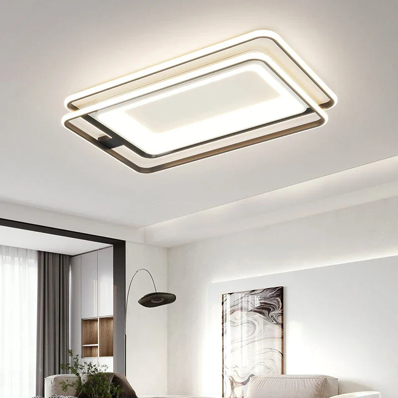 Afralia™ LED Chandelier: Simple Modern Ceiling Lamps with Remote for Home, Bedroom, and Balcony
