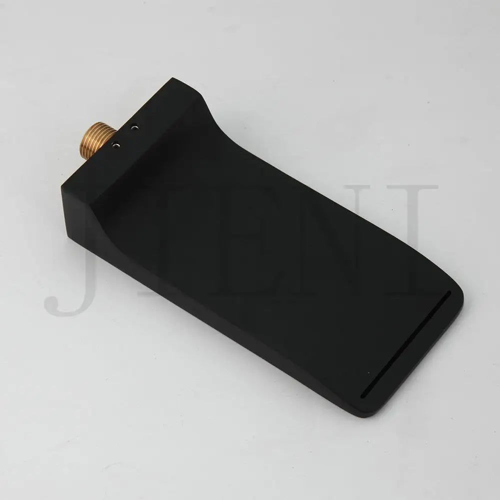 Afralia™ Matte Black Shower Faucet Set with Wall Mount Handle and Square Handshower