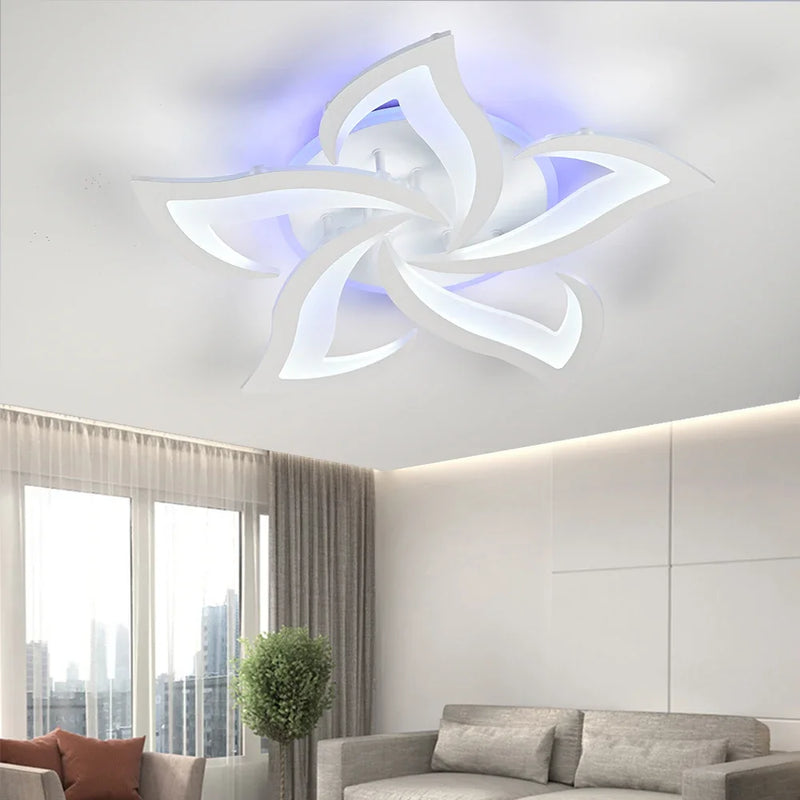 Afralia™ Flower Light Chandelier with Backlight Control for Home Decor & Lighting