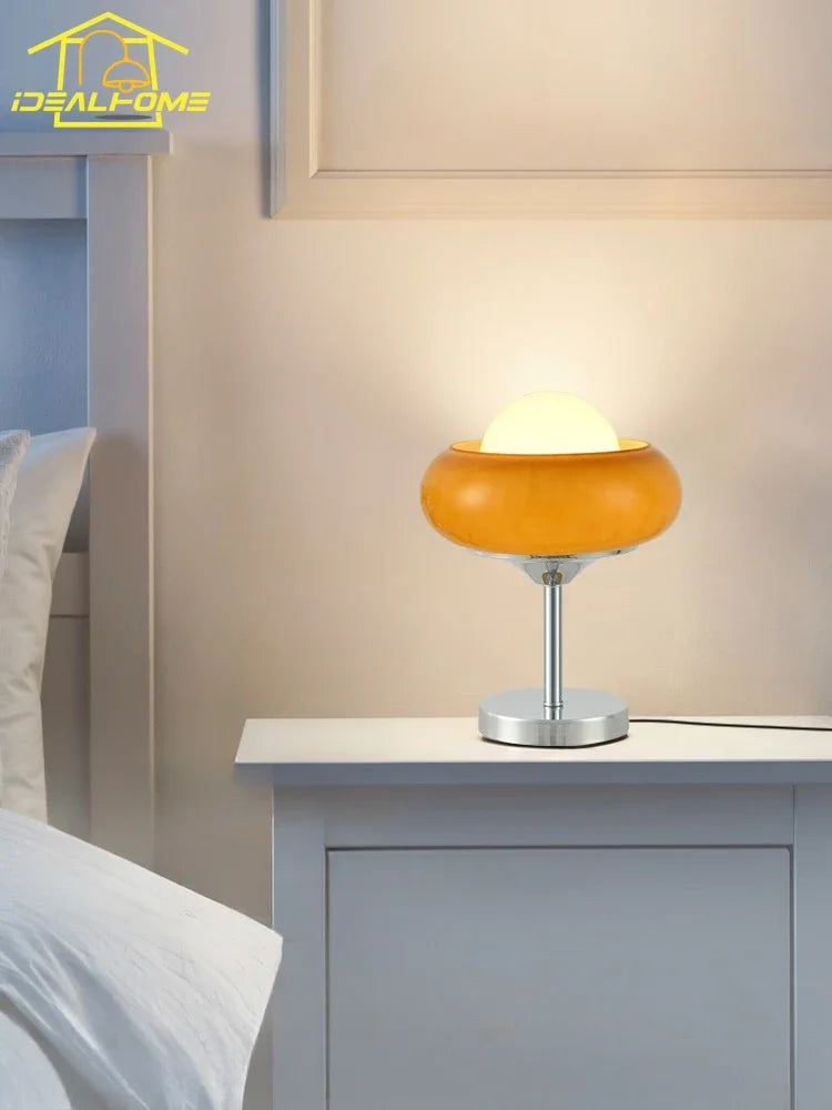 Afralia™ Glass Iron LED Floor Lamp Modern Decor Art Stand Light Bedside Study Living