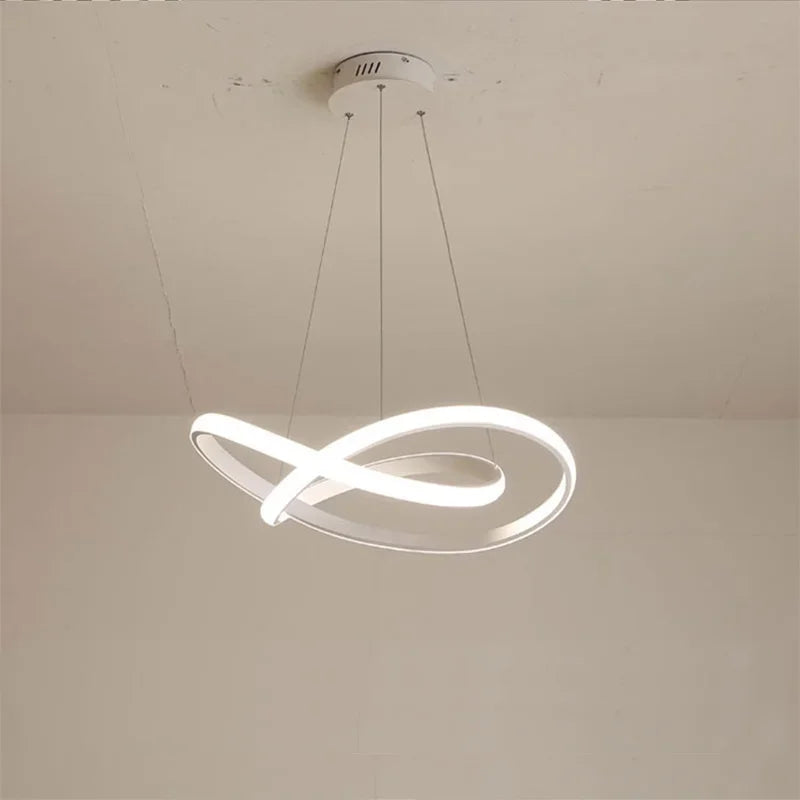 Afralia™ Aluminum Line Pendant Light: Modern Creative Dining Room Ceiling Lamp