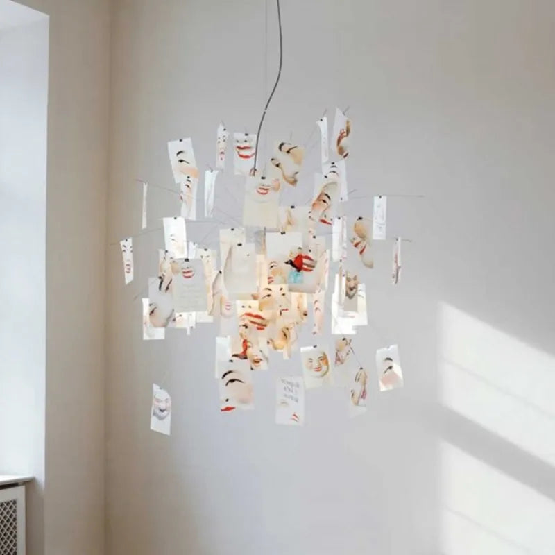 Afralia™ Zettel Z Light: Creative DIY LED Chandelier for Home Living Room, Dining Room, Bedroom