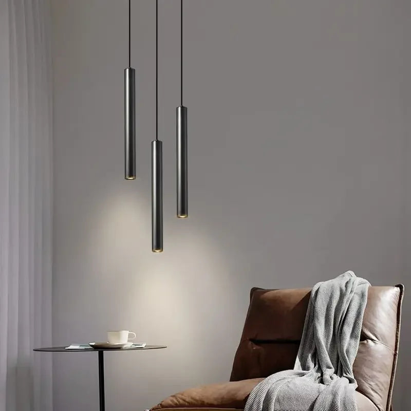 Afralia™ Modern Tube Pendant Light Fixture for Indoor Home Decoration & Lighting