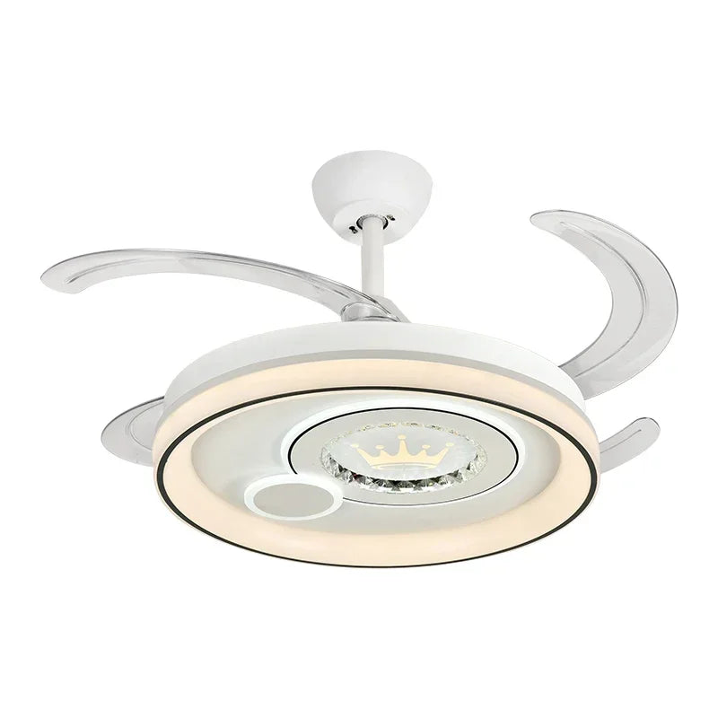 Afralia™ Dimmable Smart Home LED Ceiling Fan Light with Remote Control