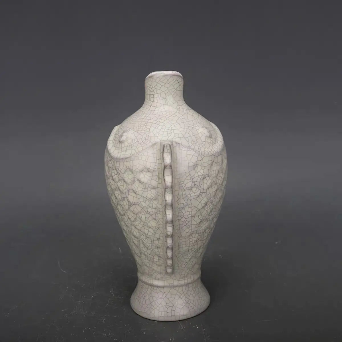 Afralia™ Song Ru Moon White Glaze Fish Vase Porcelain Ornaments