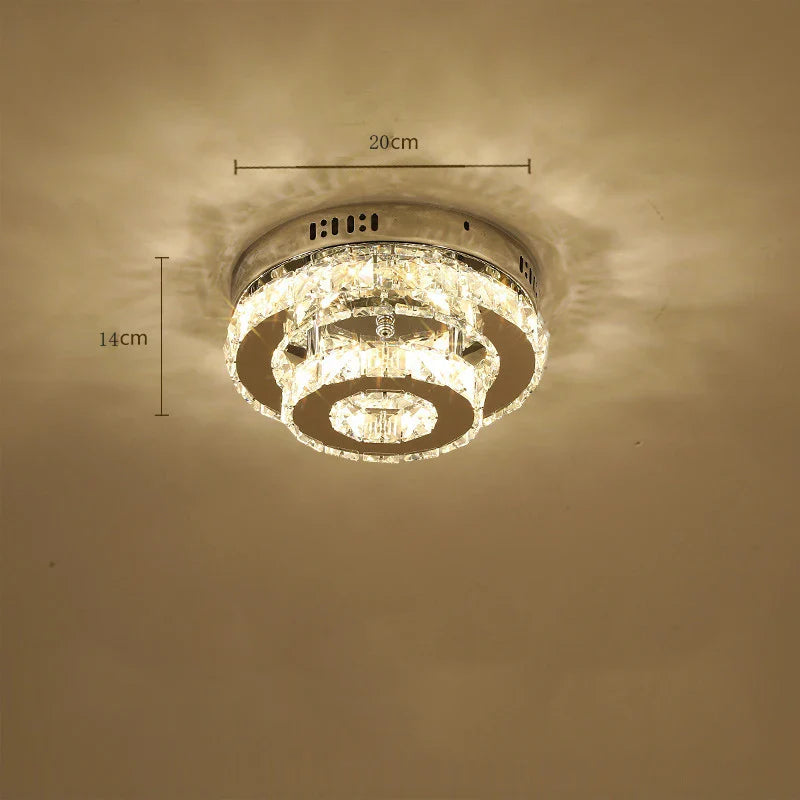 Afralia™ Crystal LED Ceiling Lamps Modern Chandeliers for Home Room Decor