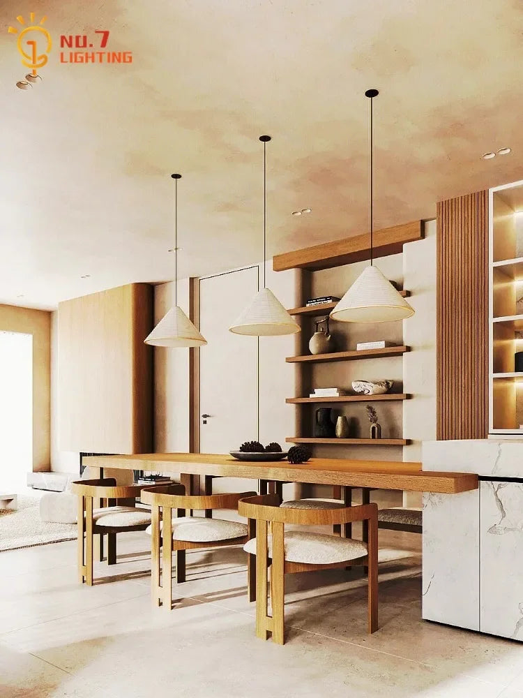 Afralia™ Zen Art Noguchi Akari Pendant Lights LED E27 for Bar Restaurant Homestay