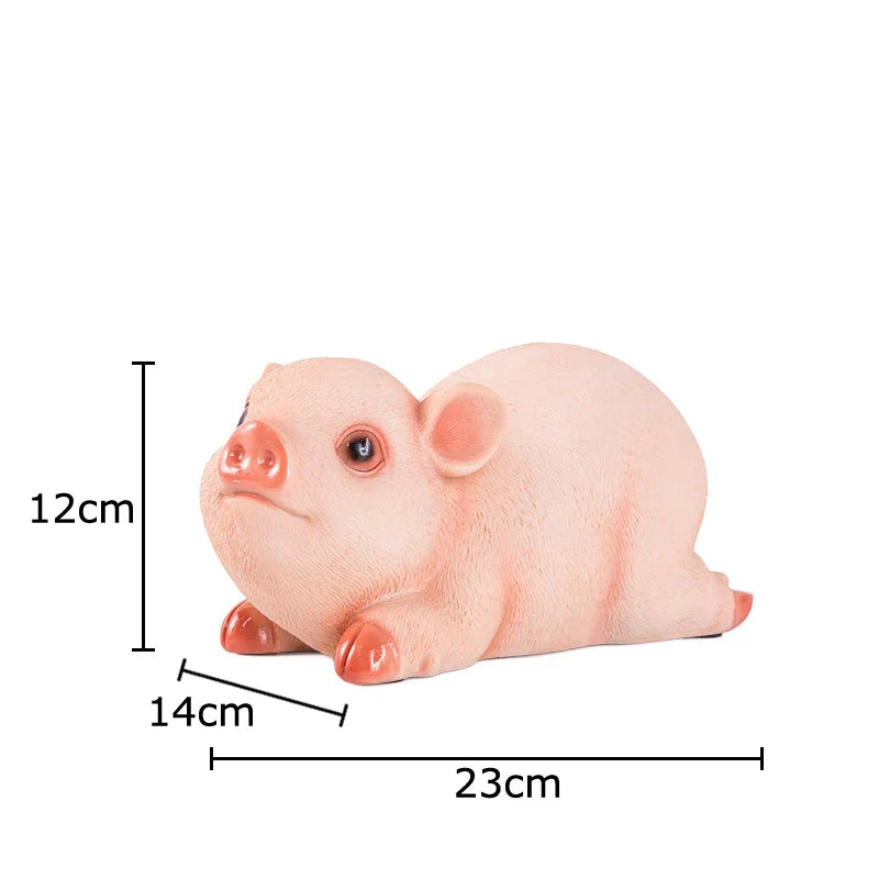 Afralia™ Piggy Child Savings Jar: Resin Piggy Bank Desk Decor Ornament