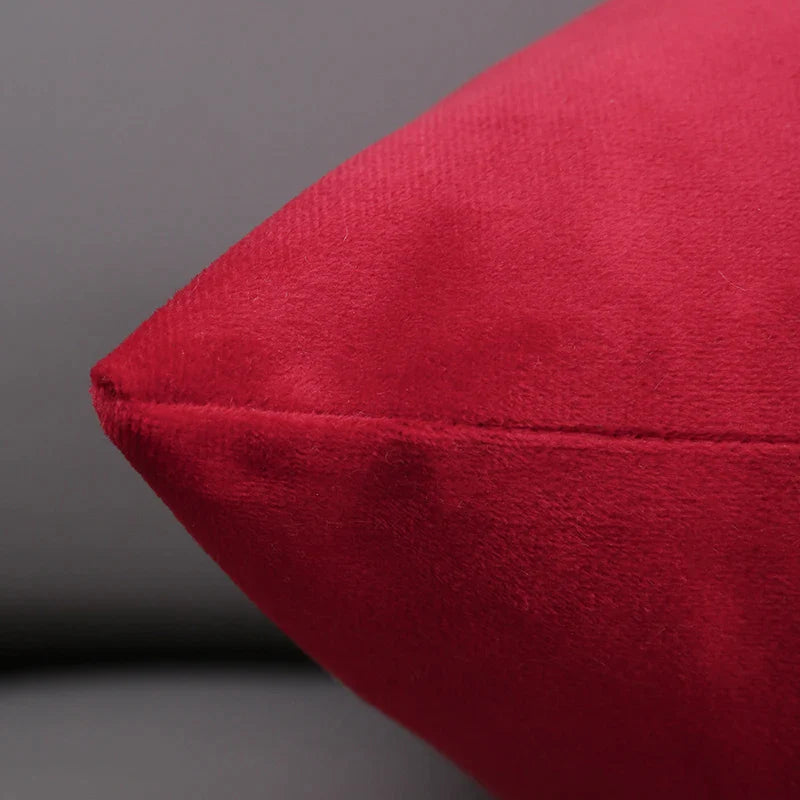 Afralia™ Christmas Tree Snowflake Embroidery Cushion Cover - Red Green Square Pillow Case